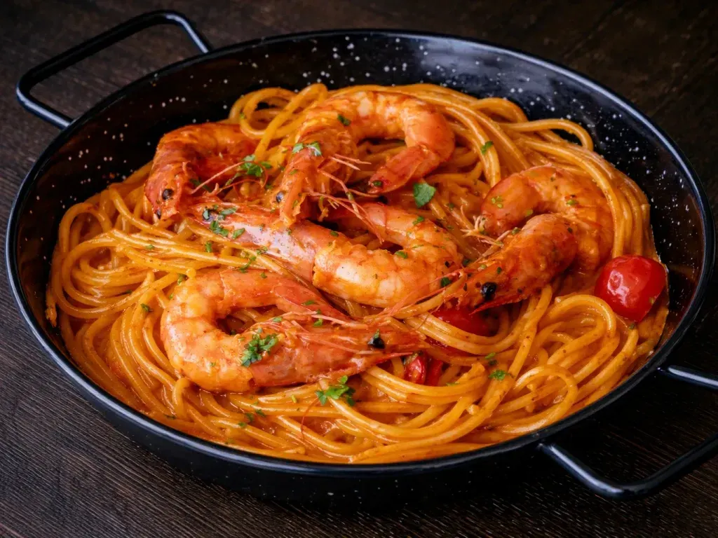 Spaghetti cu creveți