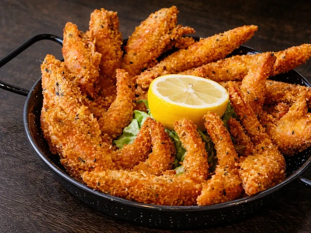 Creveți în crustă de panko